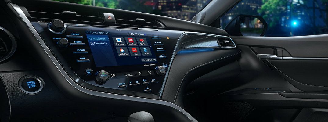 Entune system inside of a toyota scamry