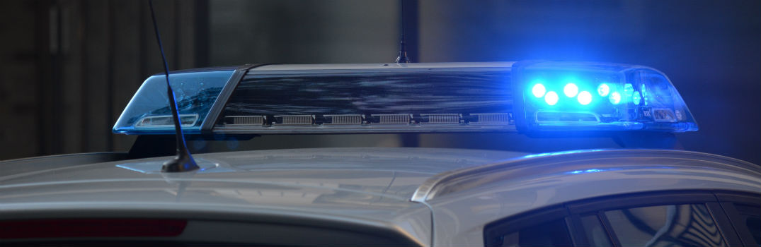 police lights on a police car