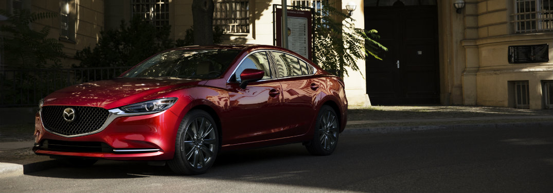 2018 mazda6 parked in the shade side view
