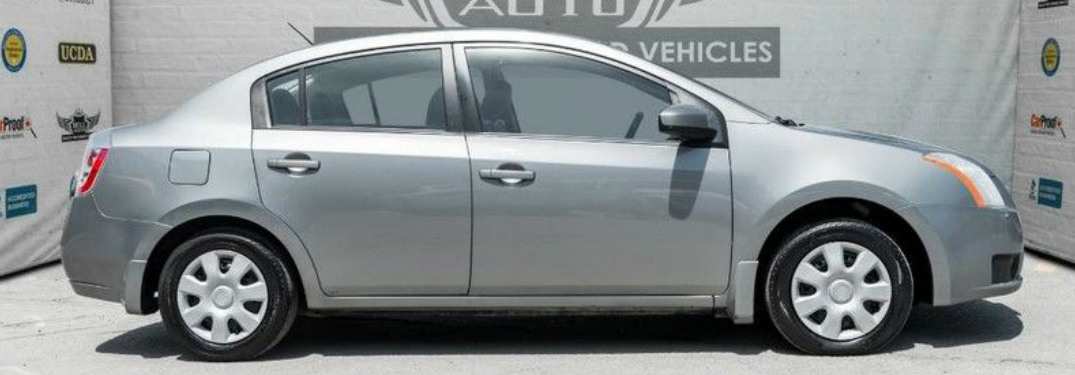 Side View of Silver 2007 Nissan Sentra