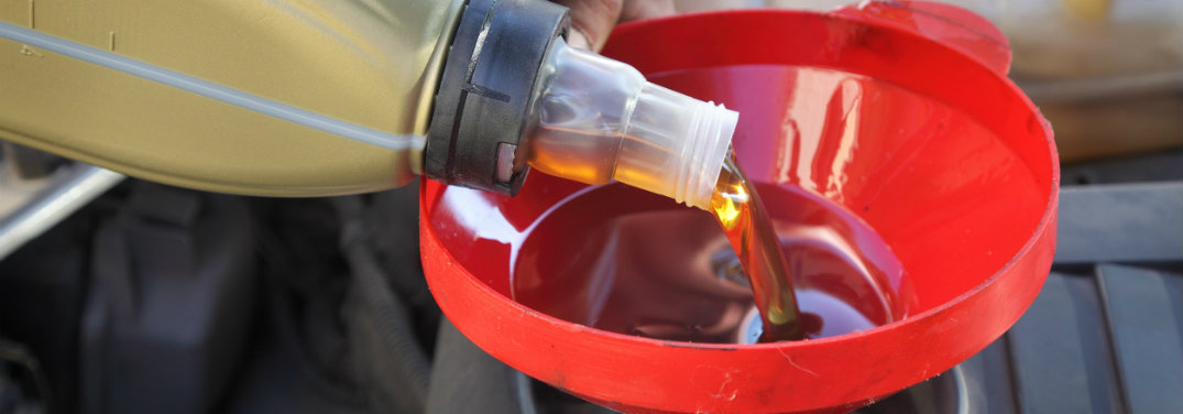 motor oil going into red funnel