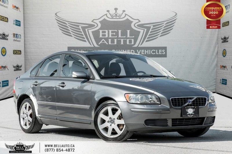 Exterior view of a gray 2005 Volvo S40 in the Bell Auto Inc showroom