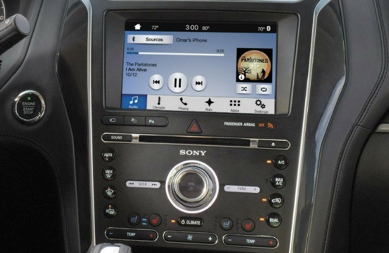2018 Ford Explorer touch screen.