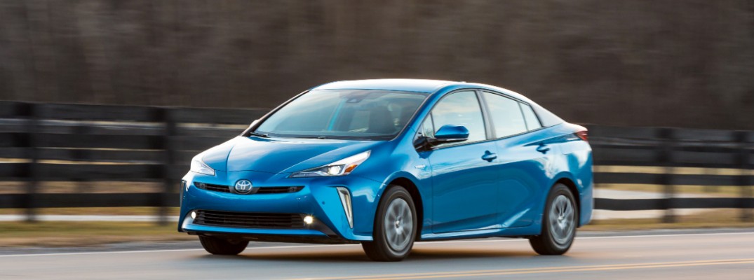 2020 Toyota Prius XLE driving fast