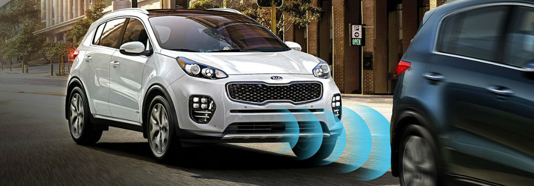 2019 Kia Sportage Autonomous Emergency Braking system in action