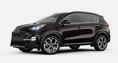 Black Cherry 2020 Kia Sportage exterior front fascia driver side