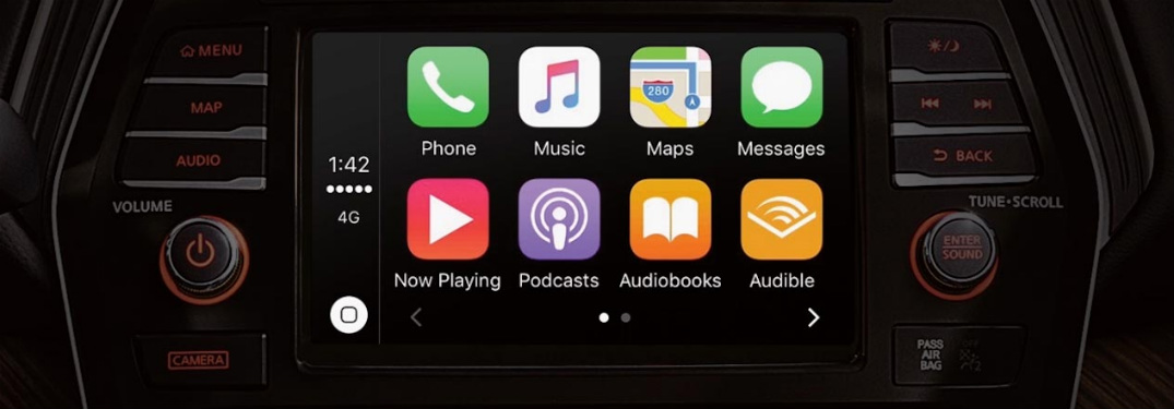 Apps displayed on NissanConnect screen