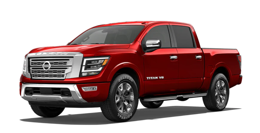 2020 Nissan TITAN in Cardinal Red Metallic TriCoat