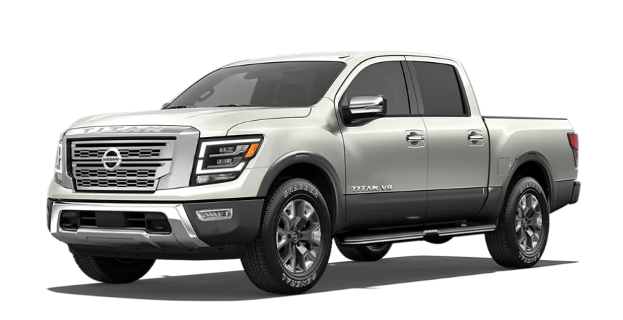 2020 Nissan Titan in Pearl White TriCoat/Gun Metallic