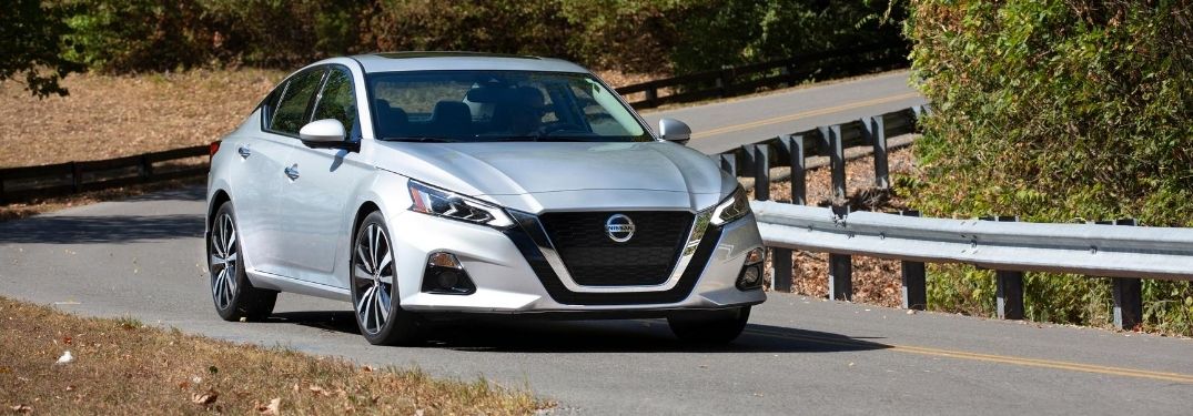 Silver 2020 Nissan Altima on a Country Road