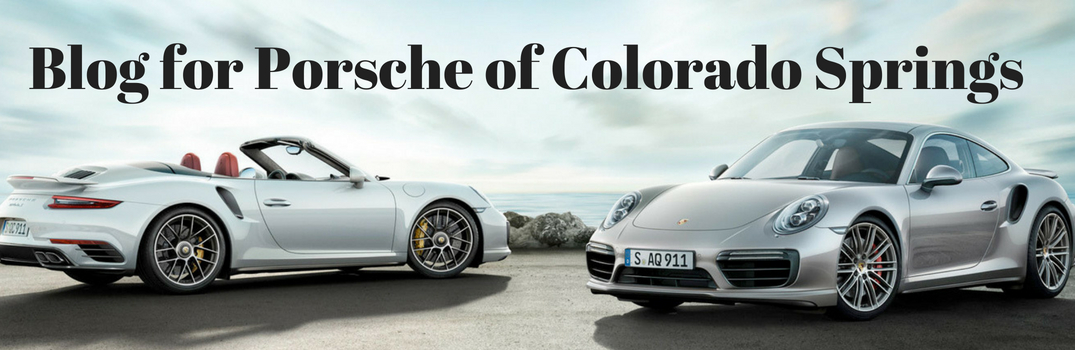 two Porsche 911 Turbos with text above them