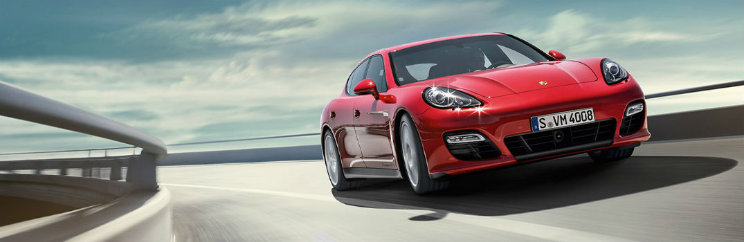 2018 Porsche Panamera driving on a race track