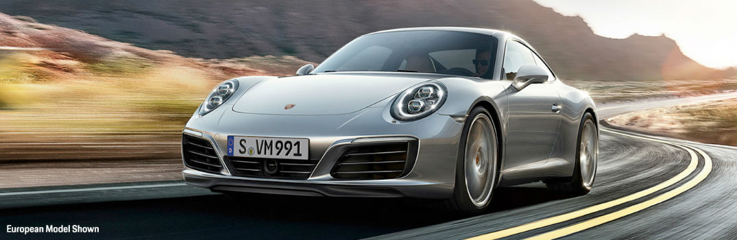 2018 Porsche 911 on the road