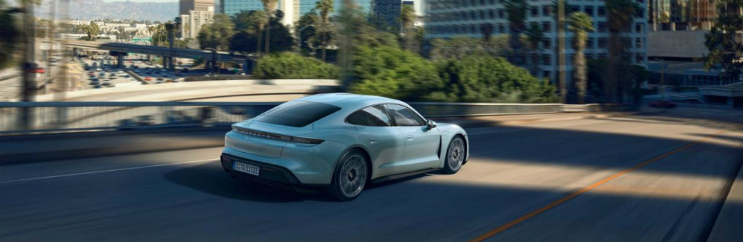 2020 Porsche Taycan 4S Exterior Passenger Side Rear Profile