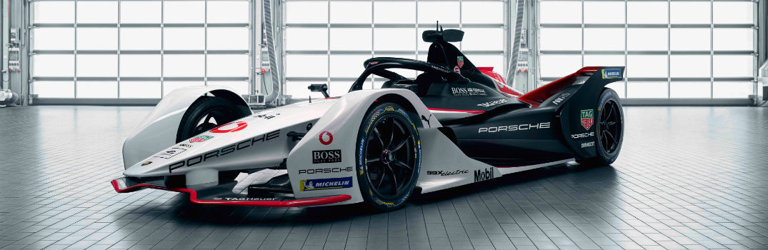 Porsche 99X Formula E Race Car Exterior Driver Side Front Profile