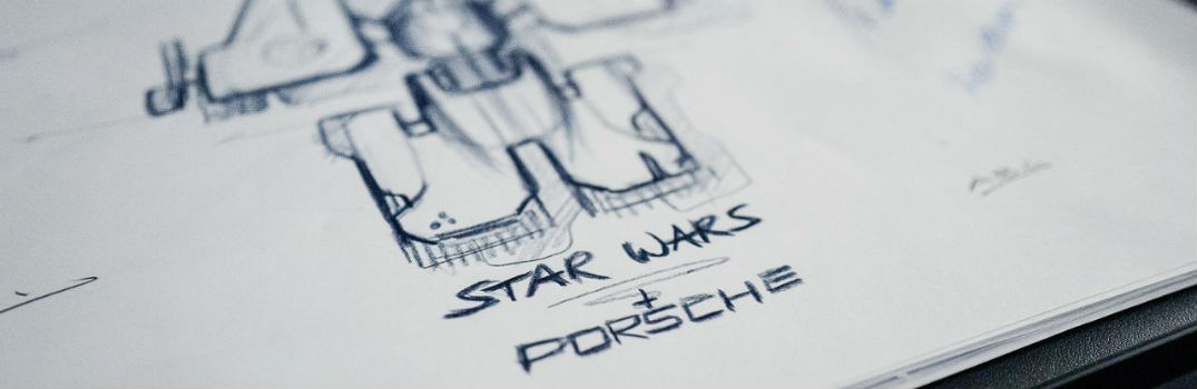 Porsche x Star Wars with Starship Sketch