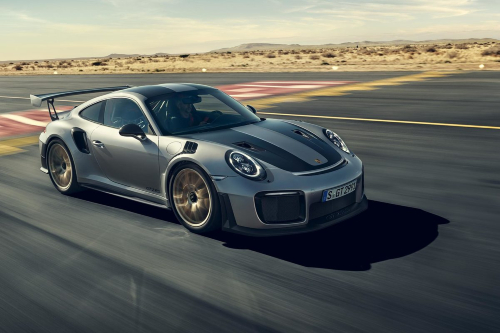2020 Porsche 911 GT2 RS driving on a track