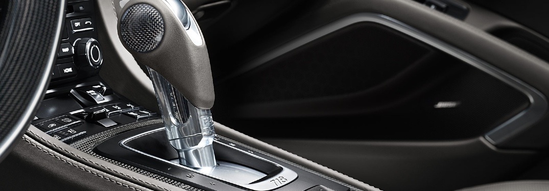 2020 Porsche 718 PDK shifter close up