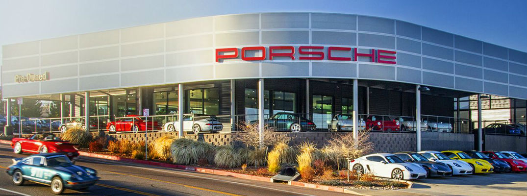 Exterior view of Porsche dealership