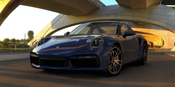 2021 Porsche 911 Turbo S in Gentian Blue Metallic