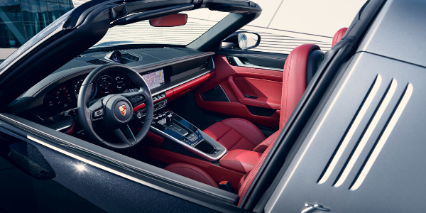 Interior view of 2021 Porsche 911 Targa