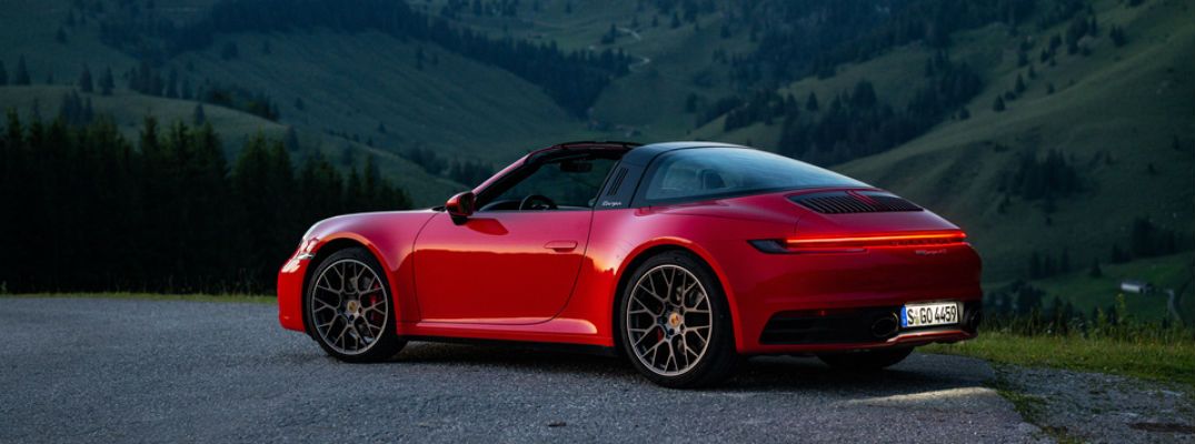 Red 2020 Porsche 911 Targa 4S