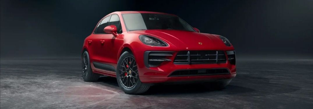 2021 Porsche Macan Red Front and Side View