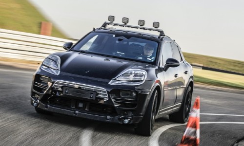 Black 2023 electric Porsche Macan