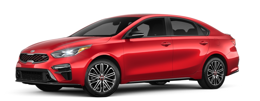 2020 Kia Forte Currant Red side view