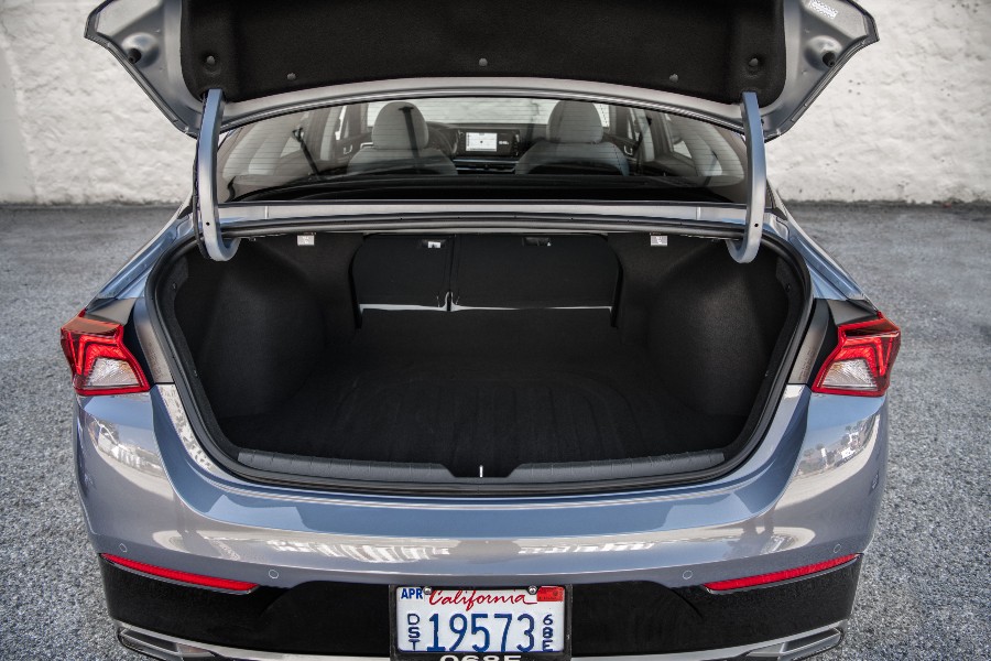 open trunk of a 2021 Kia K5