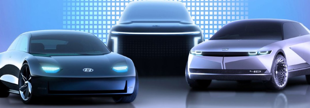 Hyundai Ioniq models in a row