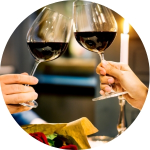 Couple Toasting with Wine
