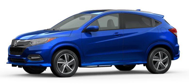 Aegean Blue Metallic 2020 Honda HR-V on White Background