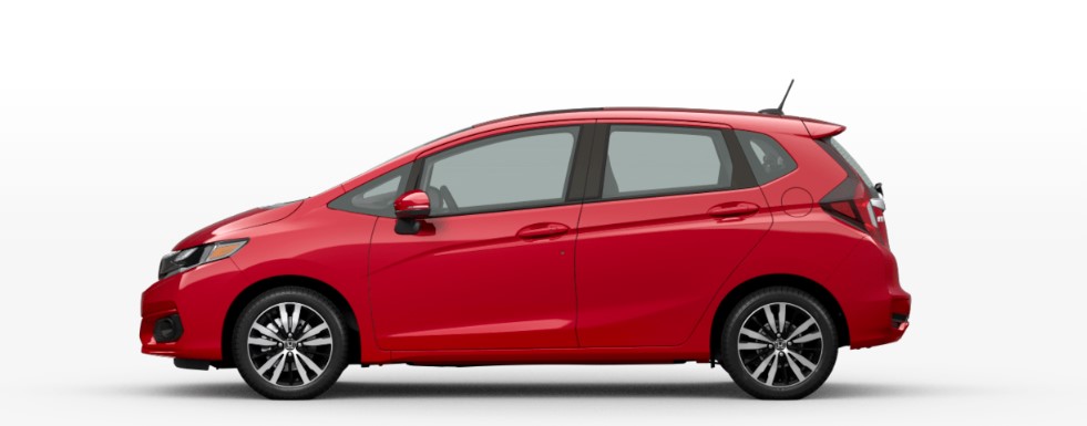 Milano Red 2020 Honda Fit on White Background