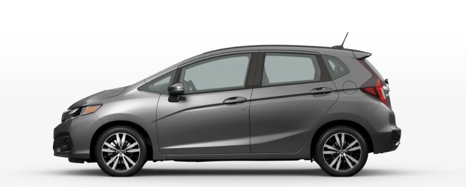 Modern Steel Metallic 2020 Honda Fit on White Background