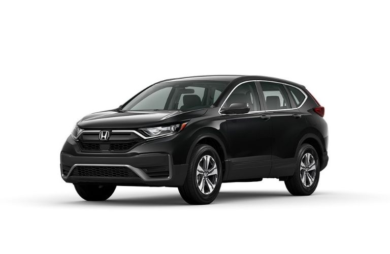 Black 2020 Honda CR-V LX on White Background