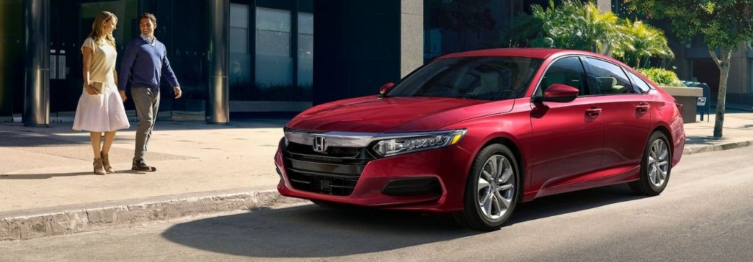 Red 2020 Honda Accord LX on a City Street