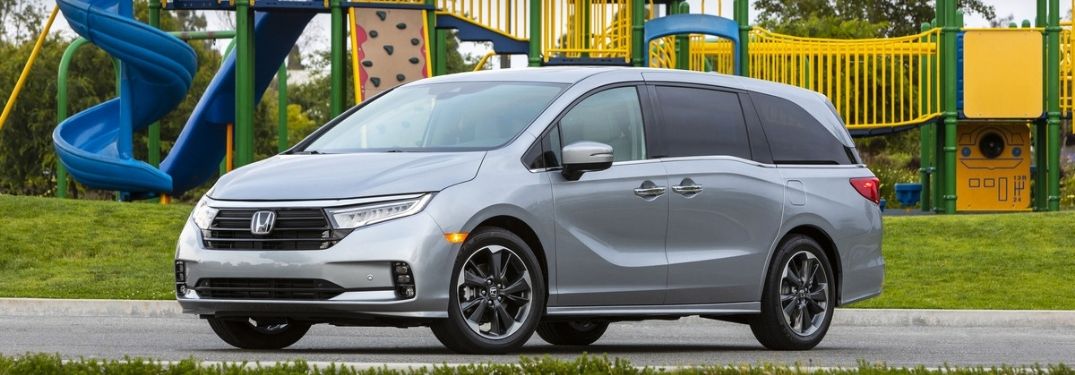 Silver 2022 Honda Odyssey at a Playground