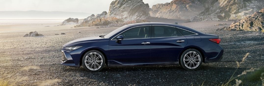 2021 Toyota Avalon Left-side view parked in a beach