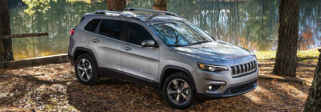 2019 Jeep Cherokee parked in forest