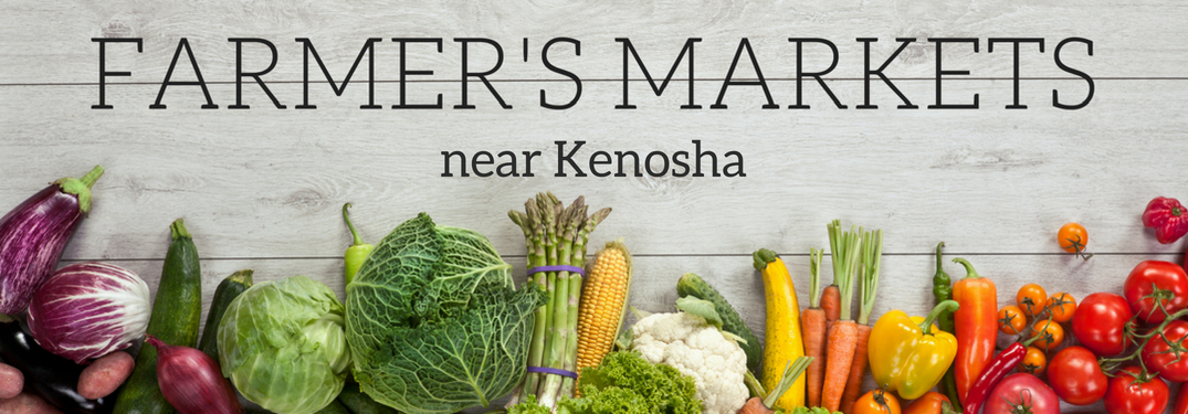Farmer's Markets near Kenosha, veggies on a wooden board