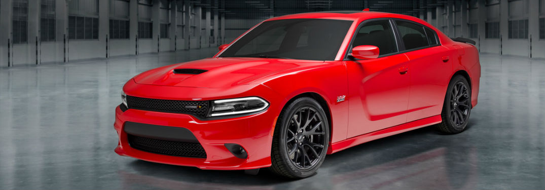 red 2018 Dodge Charger parked