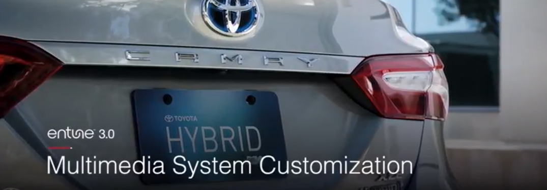 Entune 3.0 Multimedia System Customization Title and Tan 2018 Toyota Camry Hybrid