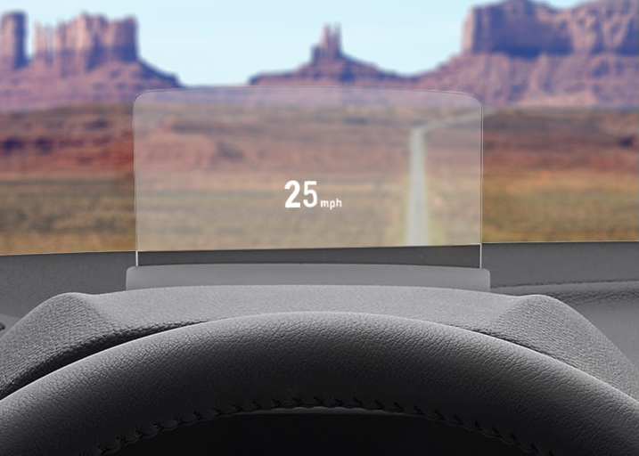 head up display inside the 2018 Mitsubishi Eclipse Cross