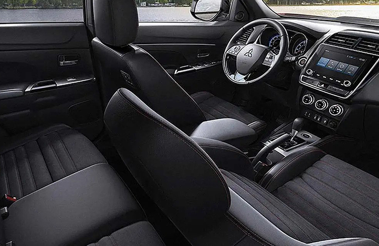 Interior seating of a 2020 Mitsubishi Outlander Sport.