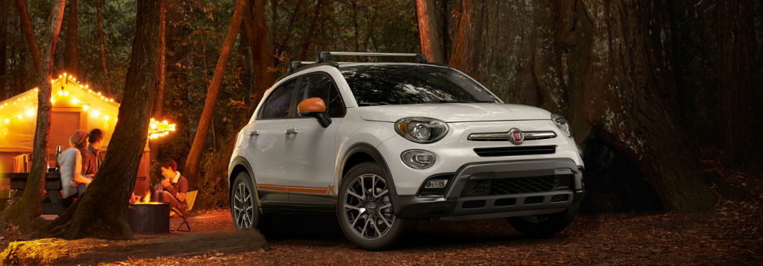 2018 Fiat 500X Adventurer Edition parked at a campsite