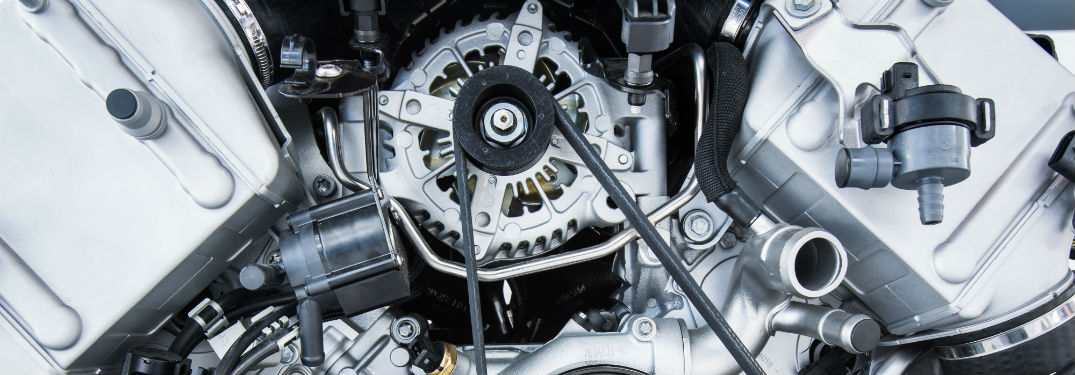 modern car engine close up