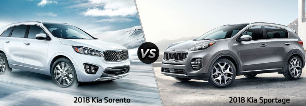 2018 Kia Sportage vs 2018 Kia Sorento