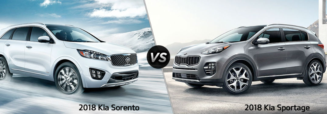 2018 Kia Sorento vs 2018 Kia Sportage