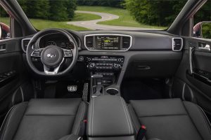 front interior of a 2020 Kia Sportage
